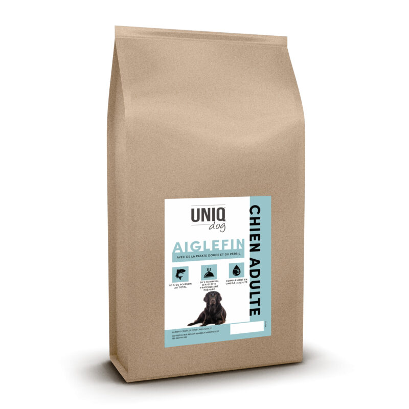 UNIQ Dog - Croquettes sans céréales pour chien adulte à l'aiglefin avec de la patate douce et du persil – Image 2